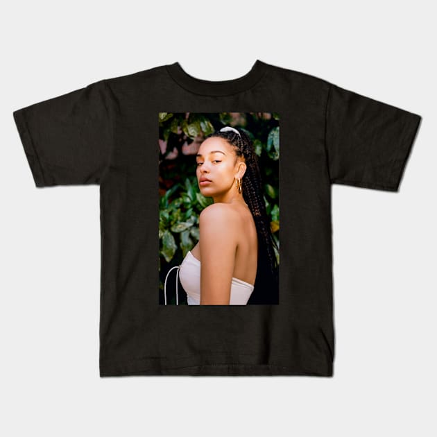 Captivating Hearts The Enchanting Music Of SZA Kids T-Shirt by Roselyne Lecocq